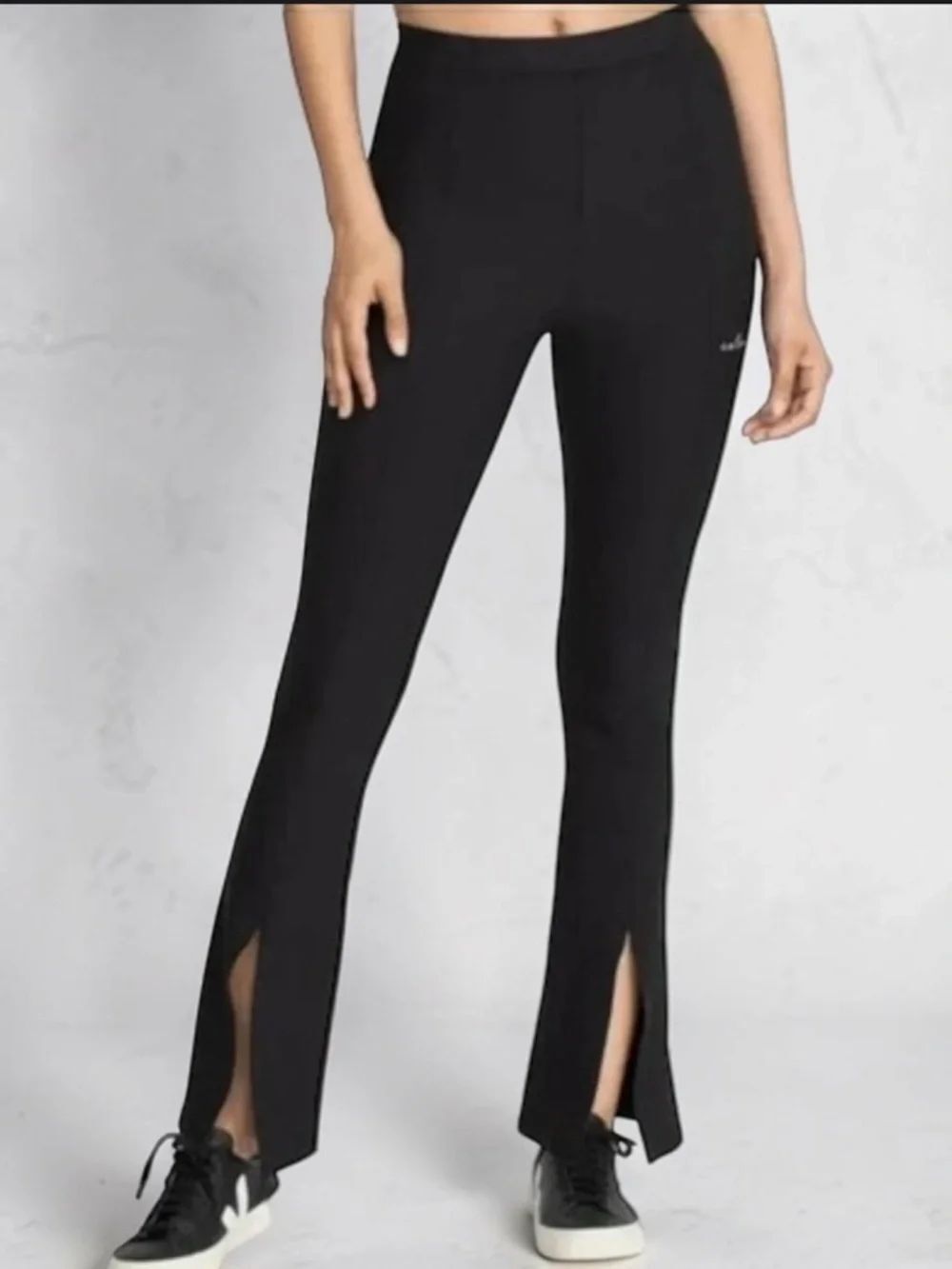 NWT JOHNNY WAS Calme Ease Split Leg Flare Leggings L